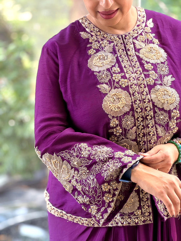 Purple Skirt Set