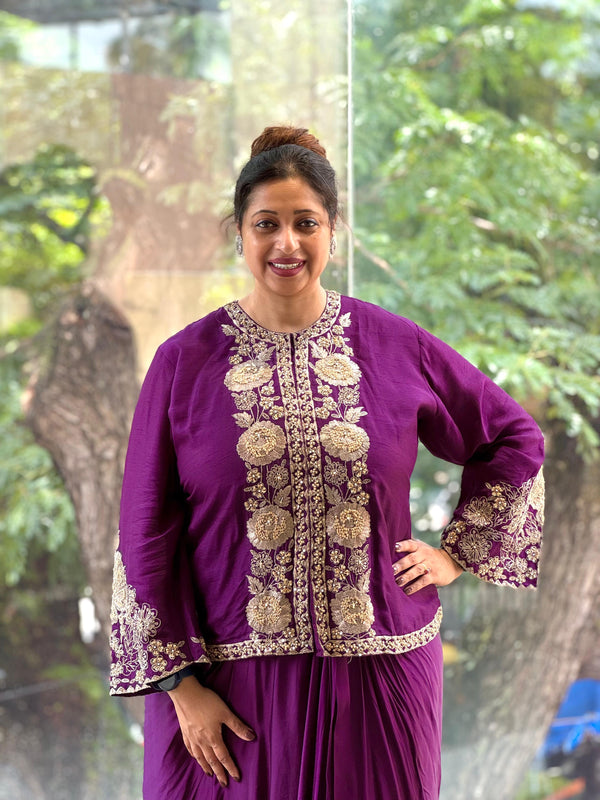 Purple Skirt Set