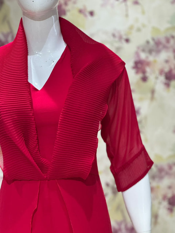 Red Crush Flap Jumpsuit