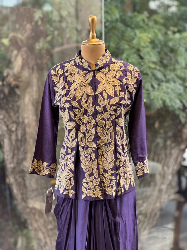 Purple Skirt Set