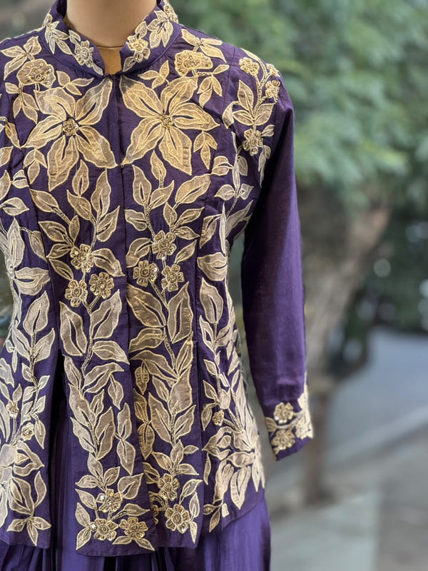 Purple Skirt Set