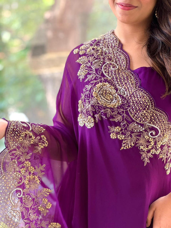 Purple Cape Set
