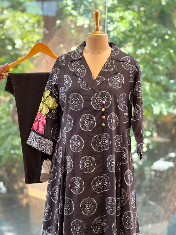 Black Printed Co Ord