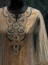 Rose Gold Glass Tissue Dupatta Set