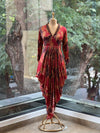 Maroon Digital Print Cowl Tunic