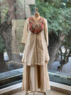 Cream Tissue Palazzo Set