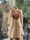 Cream Tissue Palazzo Set