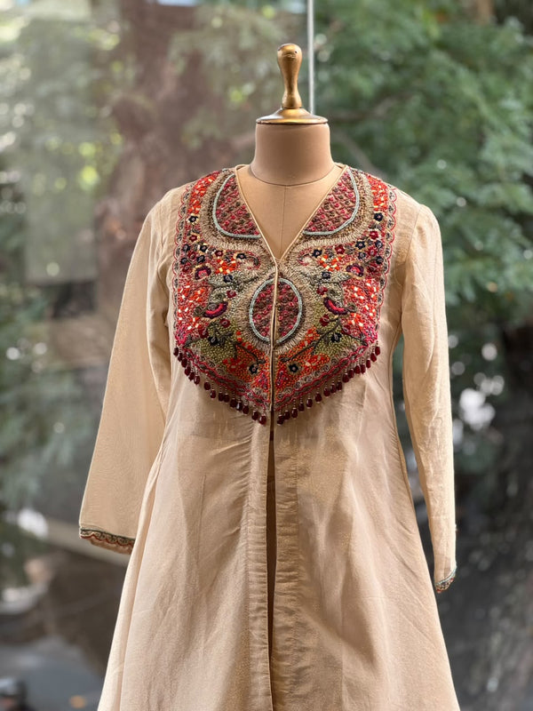 Cream Tissue Palazzo Set