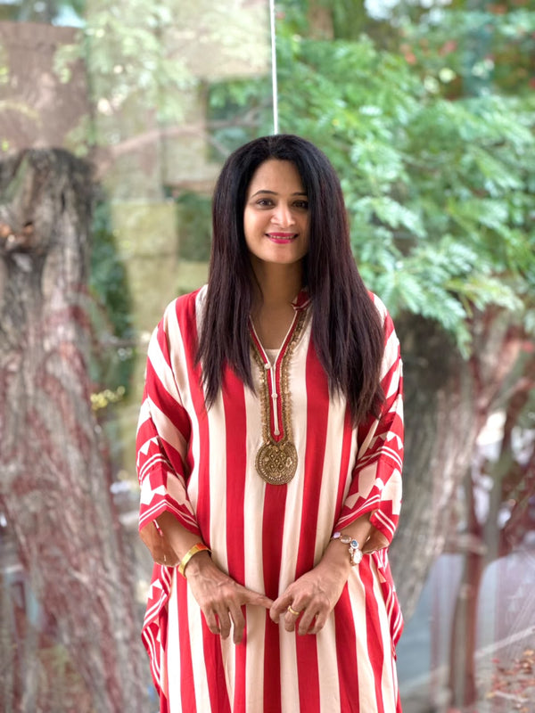 Red Stripe Print Co Ord