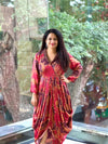Maroon Digital Print Cowl Tunic