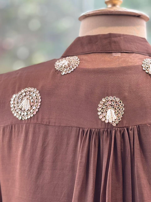 Brown Jacket Style Co Ord