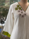 White Shaded Dupatta Set