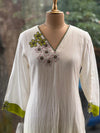 White Shaded Dupatta Set