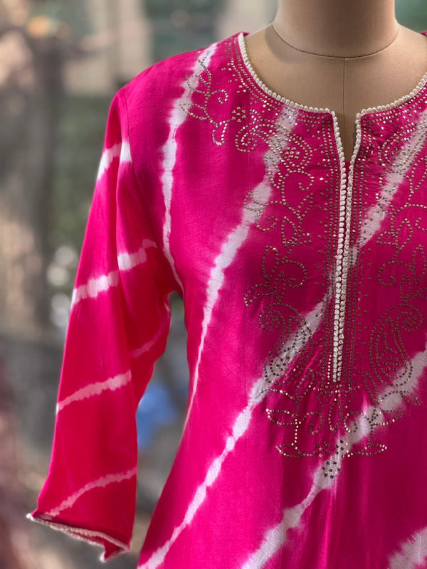 Pink Leheriya C o Ord