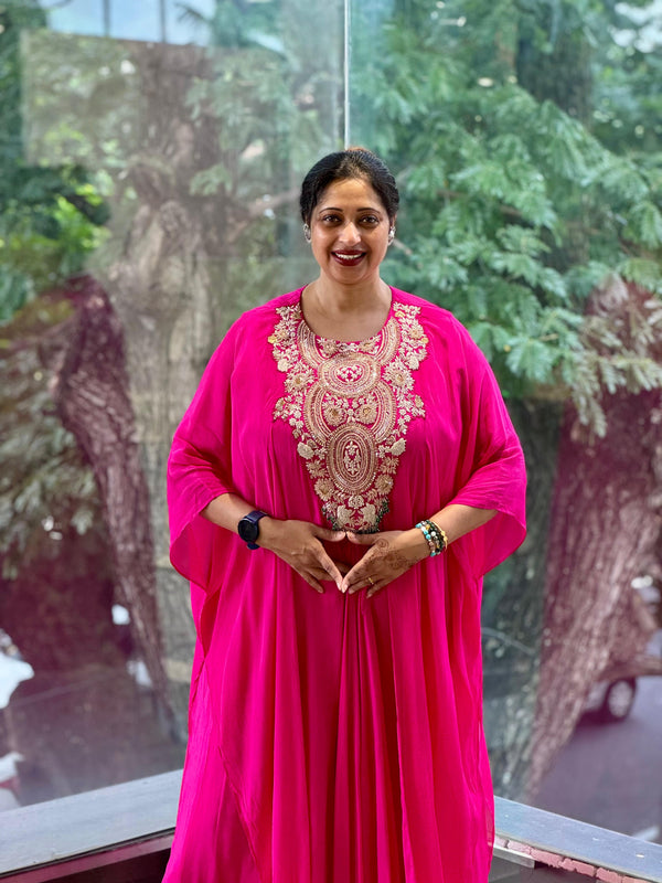 Pink Kaftan Gown