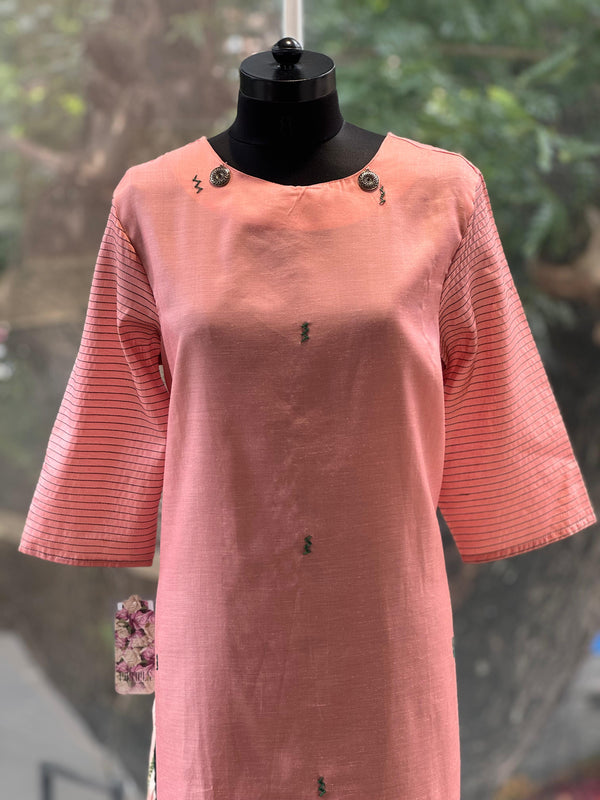 Pink Embroidered Tunic