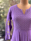 Purple Kota Dupatta Set