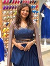 Blue Shaded Cape Set