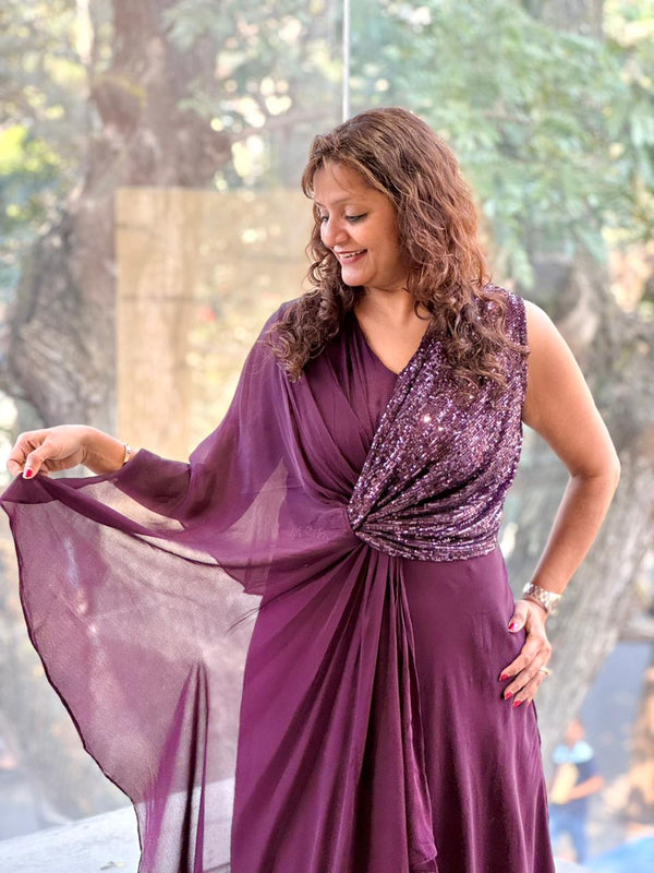 Purple Shimmer Gown