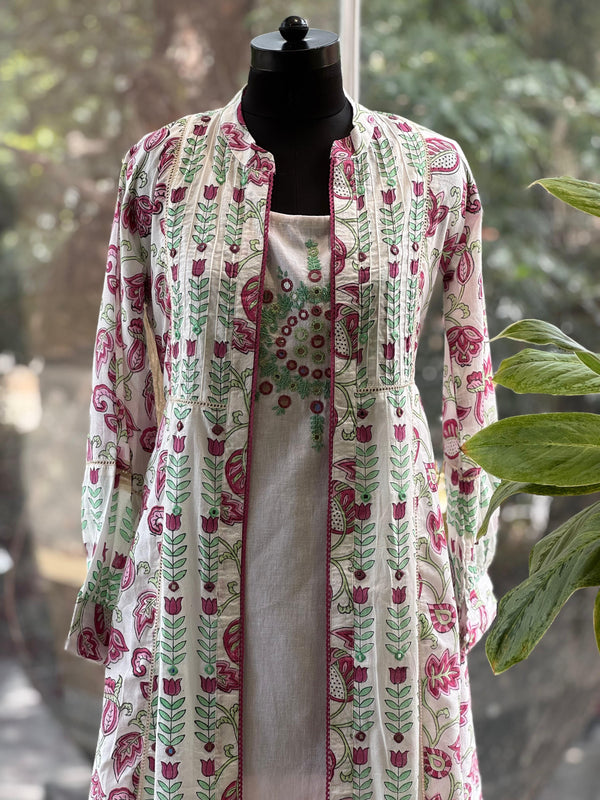 White Jaipuri Block Print Tunic