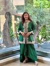 Green Embroidered Skirt Set