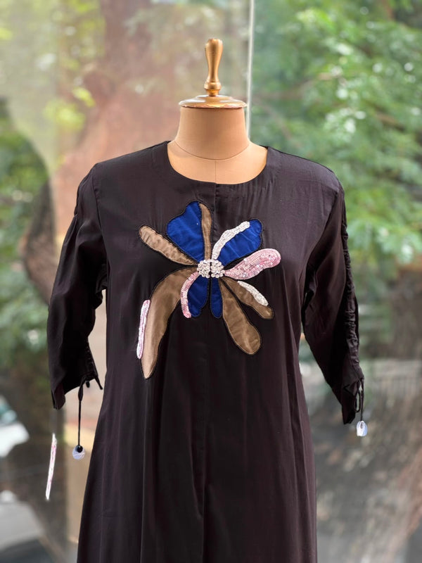 Black Centre Patch Work Tunic