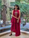 Maroon Skirt Set