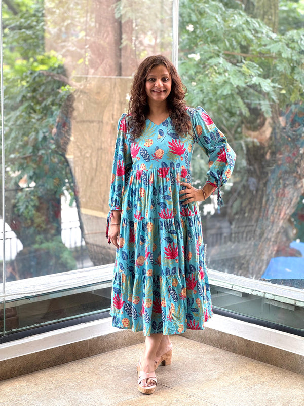 Blue Floral Tunic