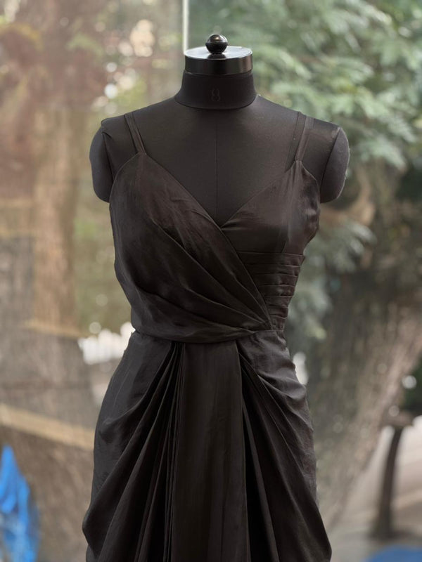 Black Shimmer Cape Set