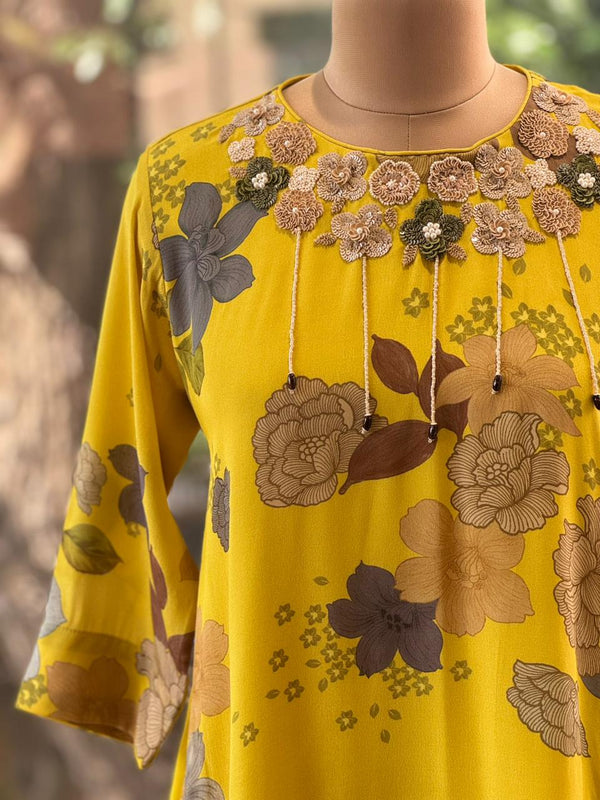 Yellow High Low Co Ord