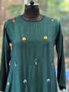 Green Thread Embroidered Co Ord