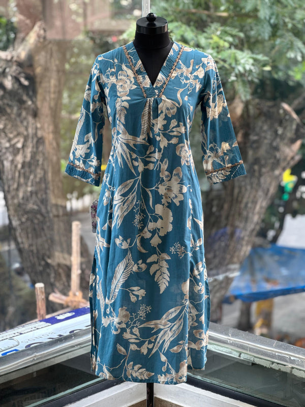 Blue Floral Tunic