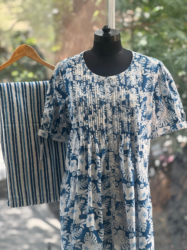 White/Blue Floral Co ord