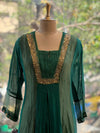 Green Tissue Panel Dupatta Set