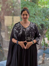Black One Side Kaftan Gown