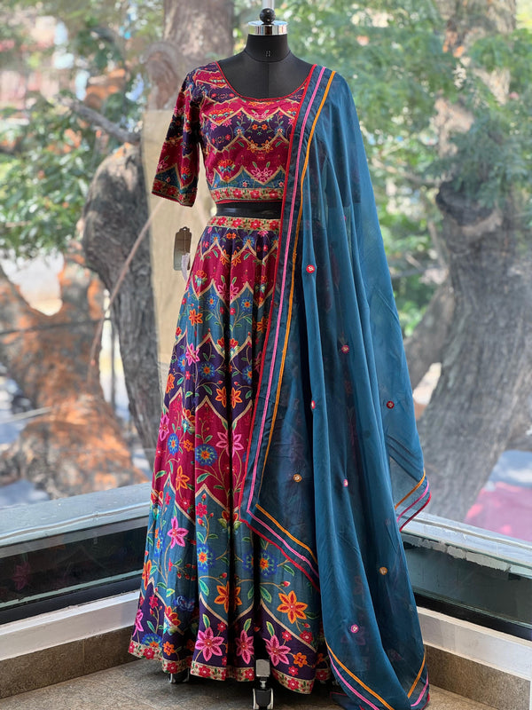 Multi Printed Lehenga