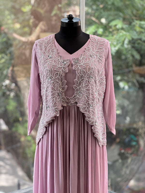 Mauve Jacket style gown