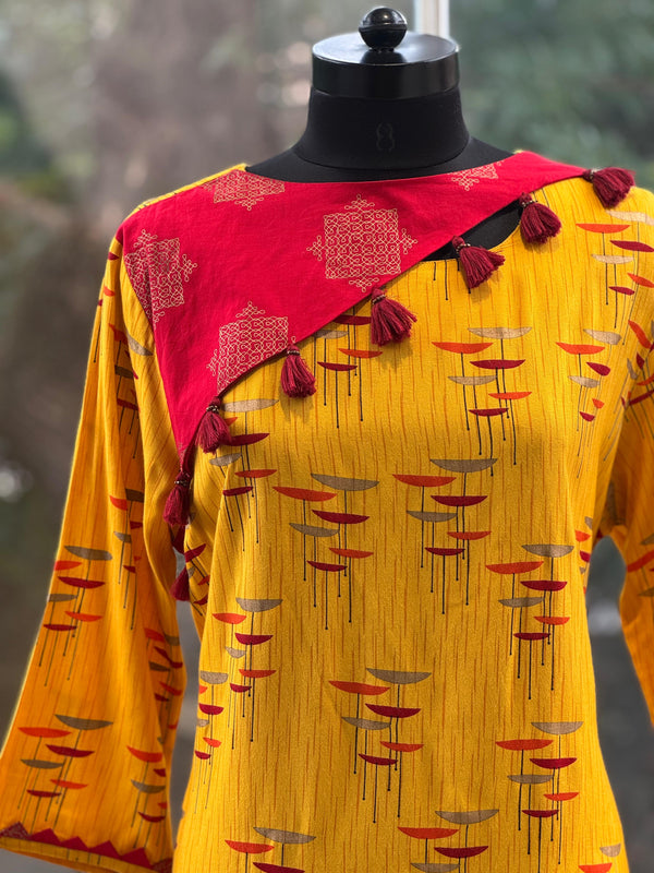Yellow Printed Tunic
