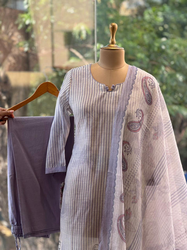 Lilac Linen Suit