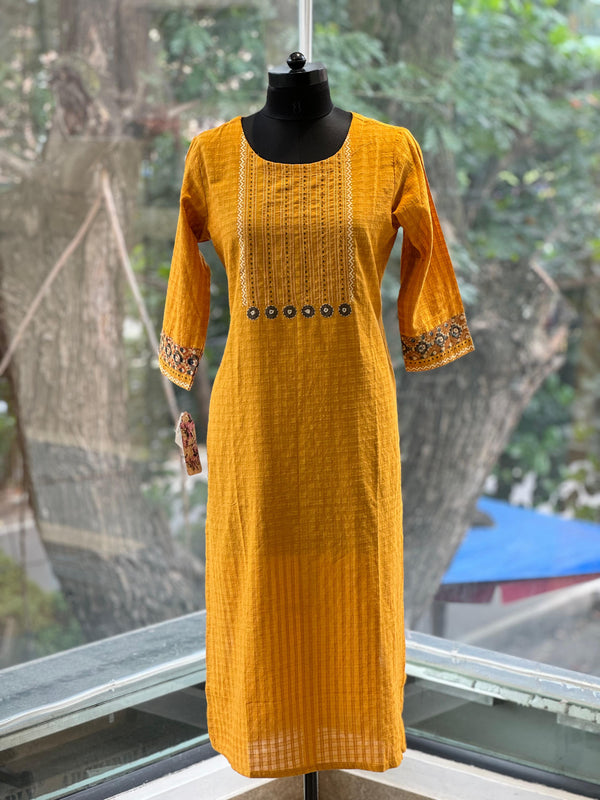 Yellow Yolk Printed Kurta