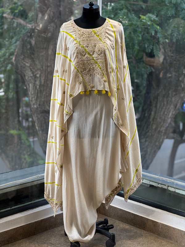 Off White Cape Set
