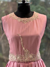 Pink Embroidered Cape Set