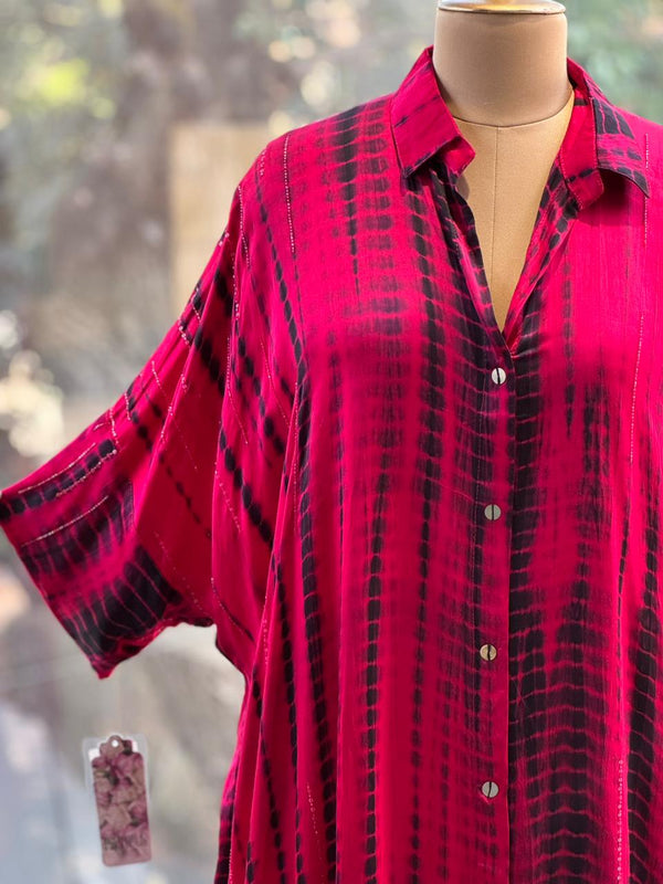 Pink Shaded Kaftan Co Ord