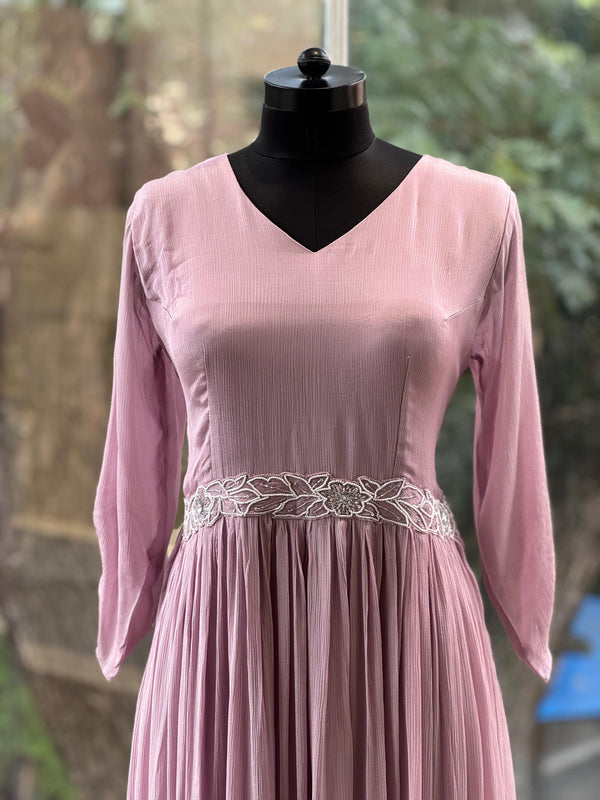 Mauve Jacket style gown