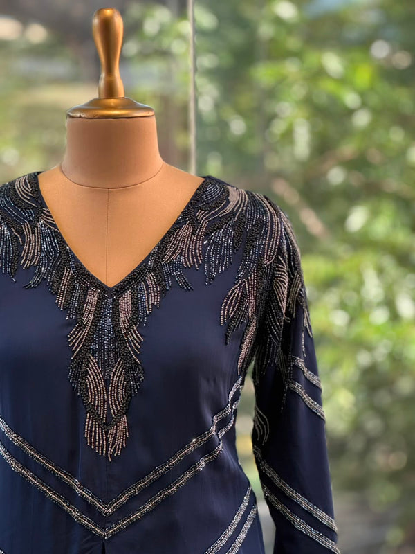 Navy Blue Palazzo set