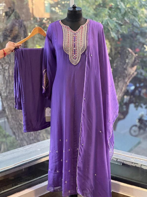Purple Yolk Work Suit