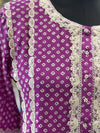 Purple Bandhej Print Co Ord