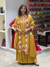 Yellow Embroidered Palazzo Set