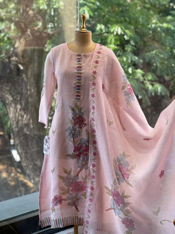 Pink Digital Print Suit