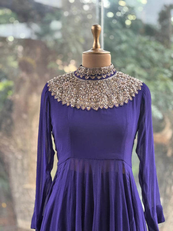 Purple Sharara Set